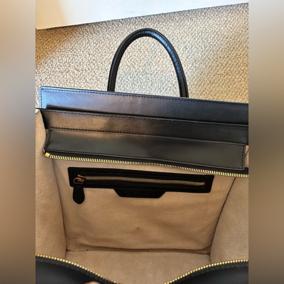 NWT Celine Céline Mini Luggage Tri Colour Color Luggage Travel Leather Tote Bag - Picture 9 of 16